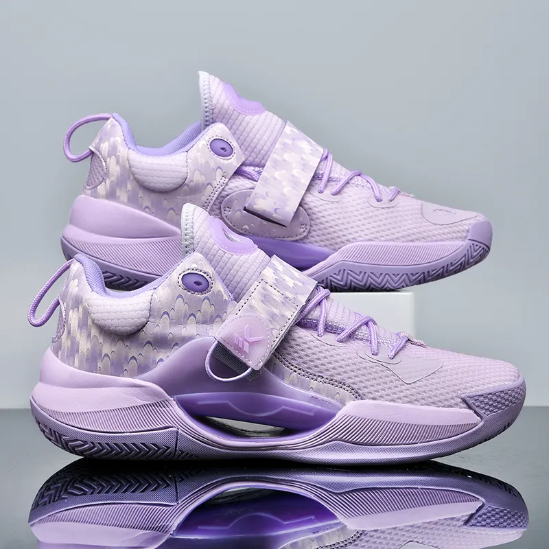 Zapatillas para hombres de alta calidad deportes de entrenamiento para mujeres para niños zapatos de baloncesto de cojín transpi