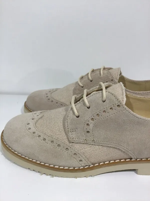 Zapato blucher beige