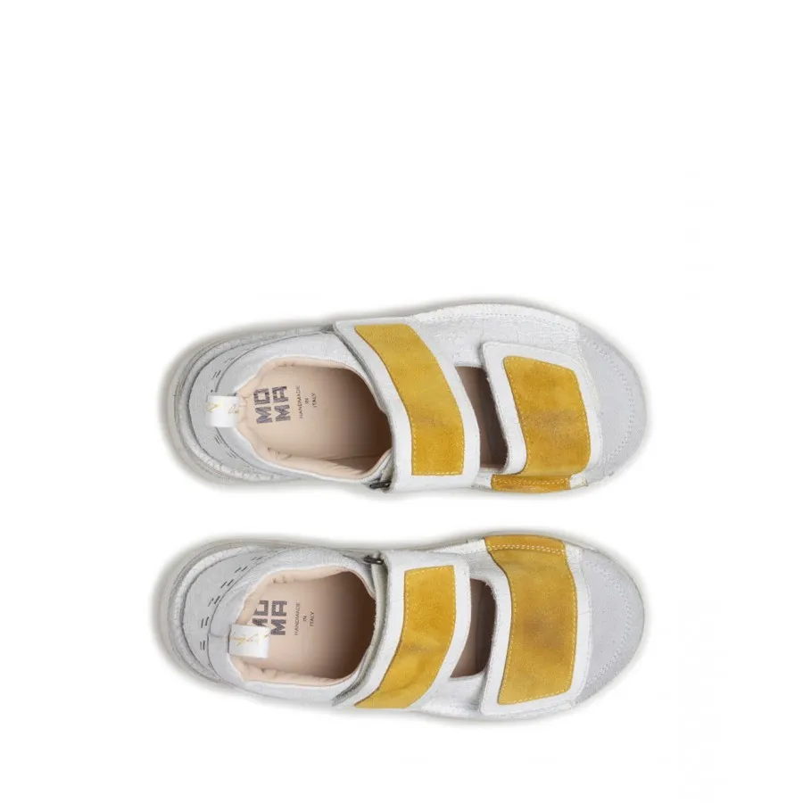 Zapatos Mujer Sandalias MOMA 1GS106 Tony White Manda Gamuza Blanco